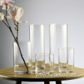 Luxury Clear Glass Vase Decorative Cylinder Vase